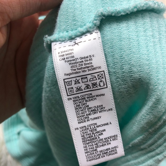 Forever 21 baby blue pullover M scoop neck ribbed - Picture 8 of 8